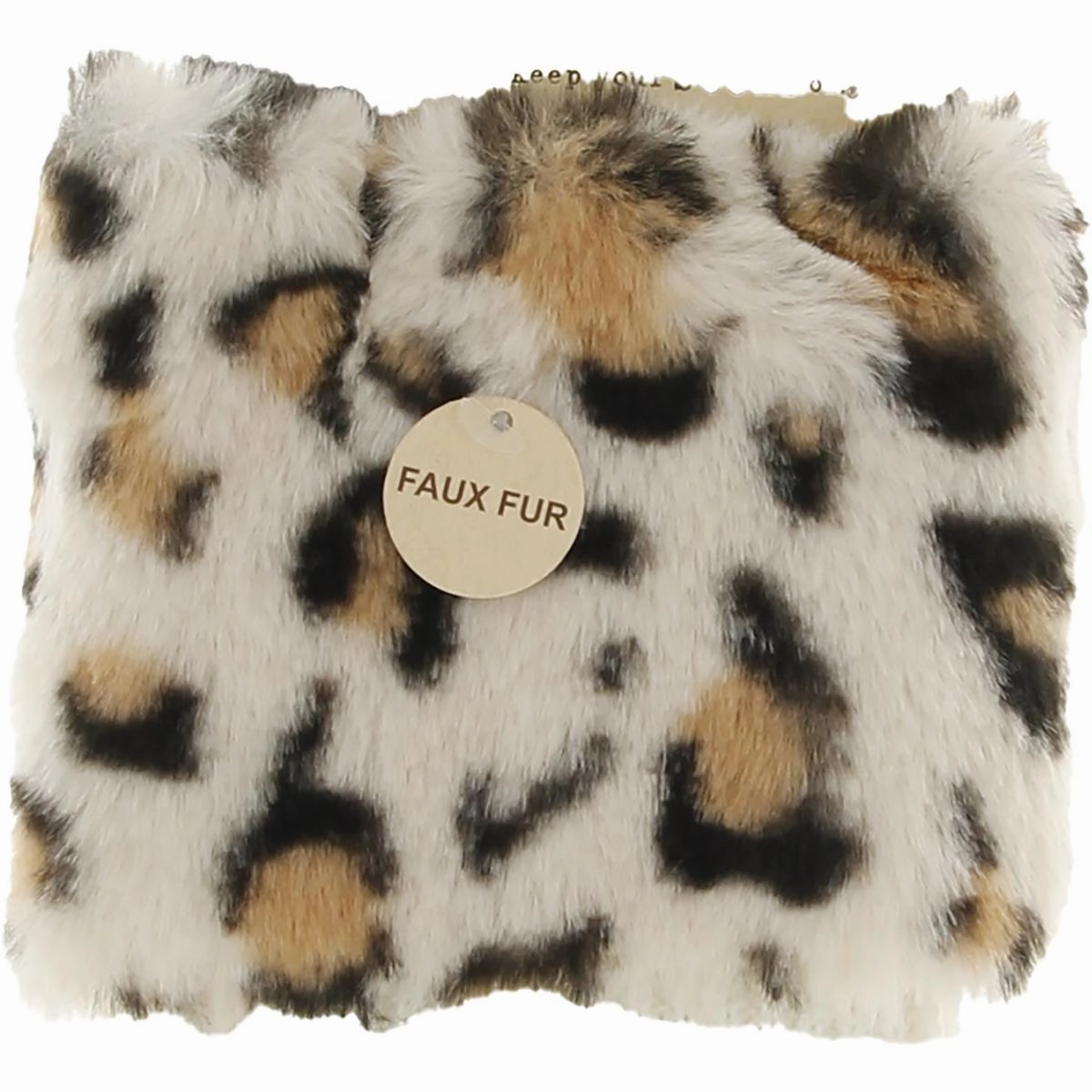 Womens Faux Fur Animal Print Boot Toppers