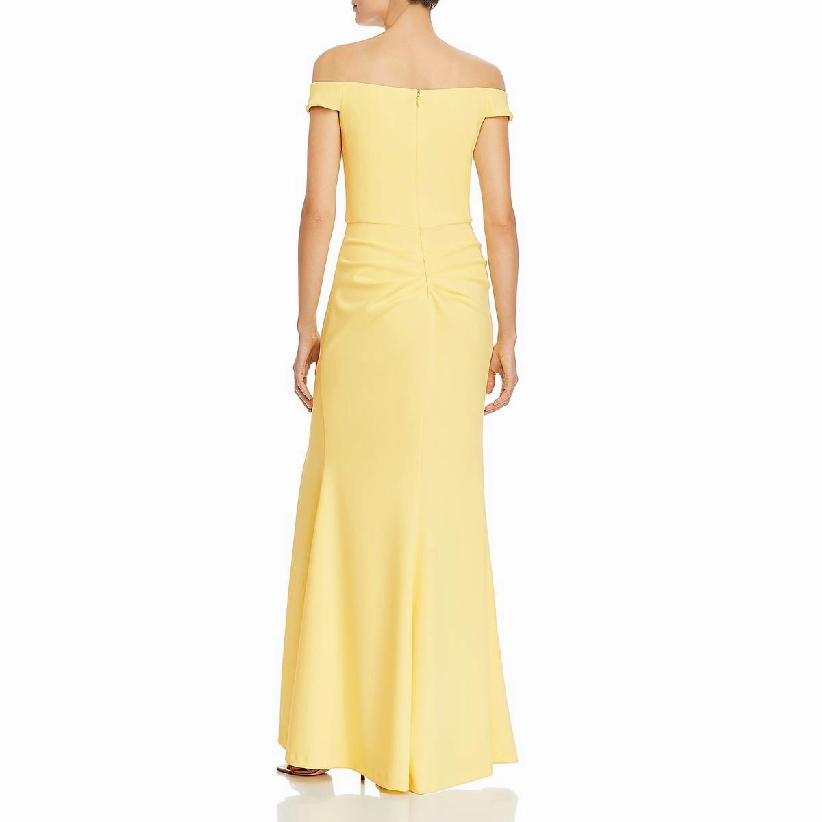 Womens Off-The-Shoulder Front Slit Evening Dress
