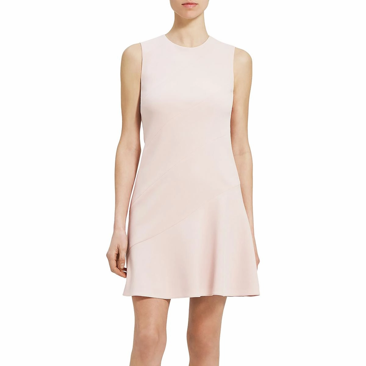 Womens Panel Crepe Sheath Dress
