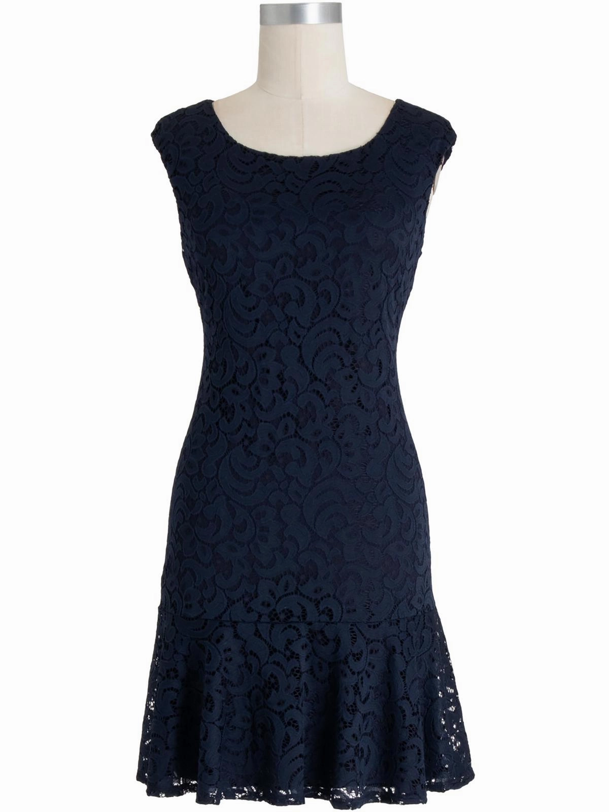 Womens Ruffled Hem Mini Sheath Dress