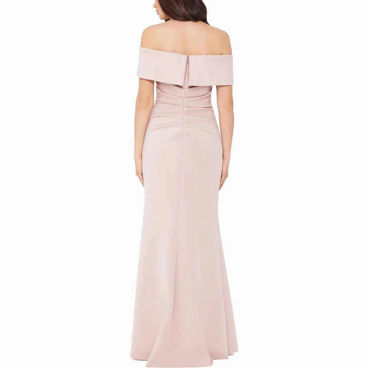 Womens Ruffled Off The Shoulder Maxi Dress