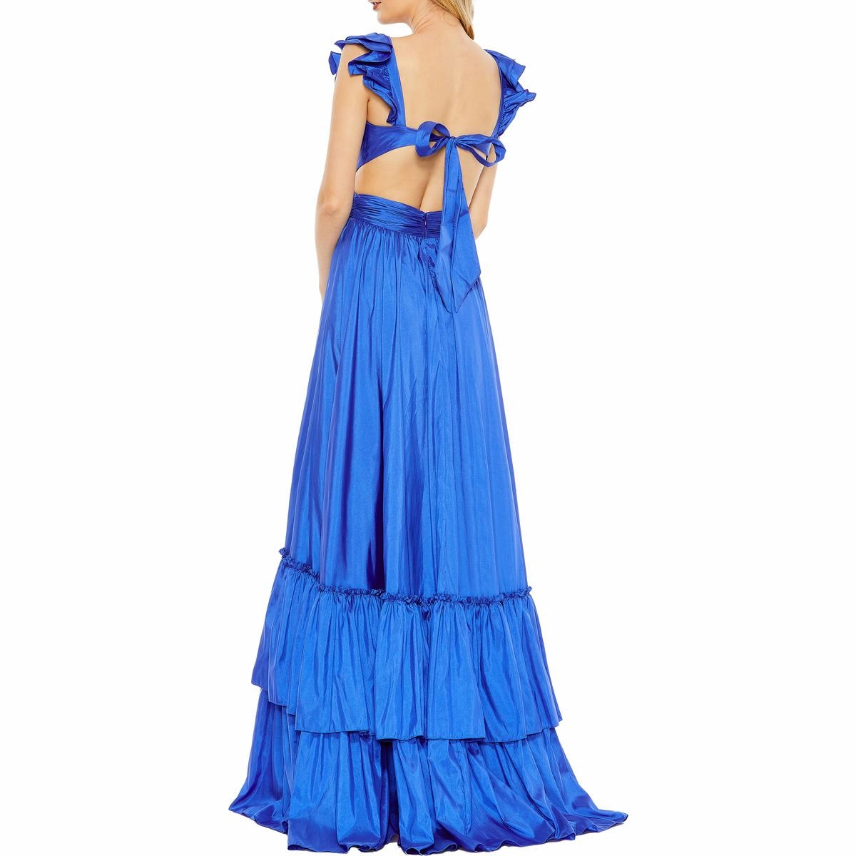 Womens Satin Maxi Evening Dress