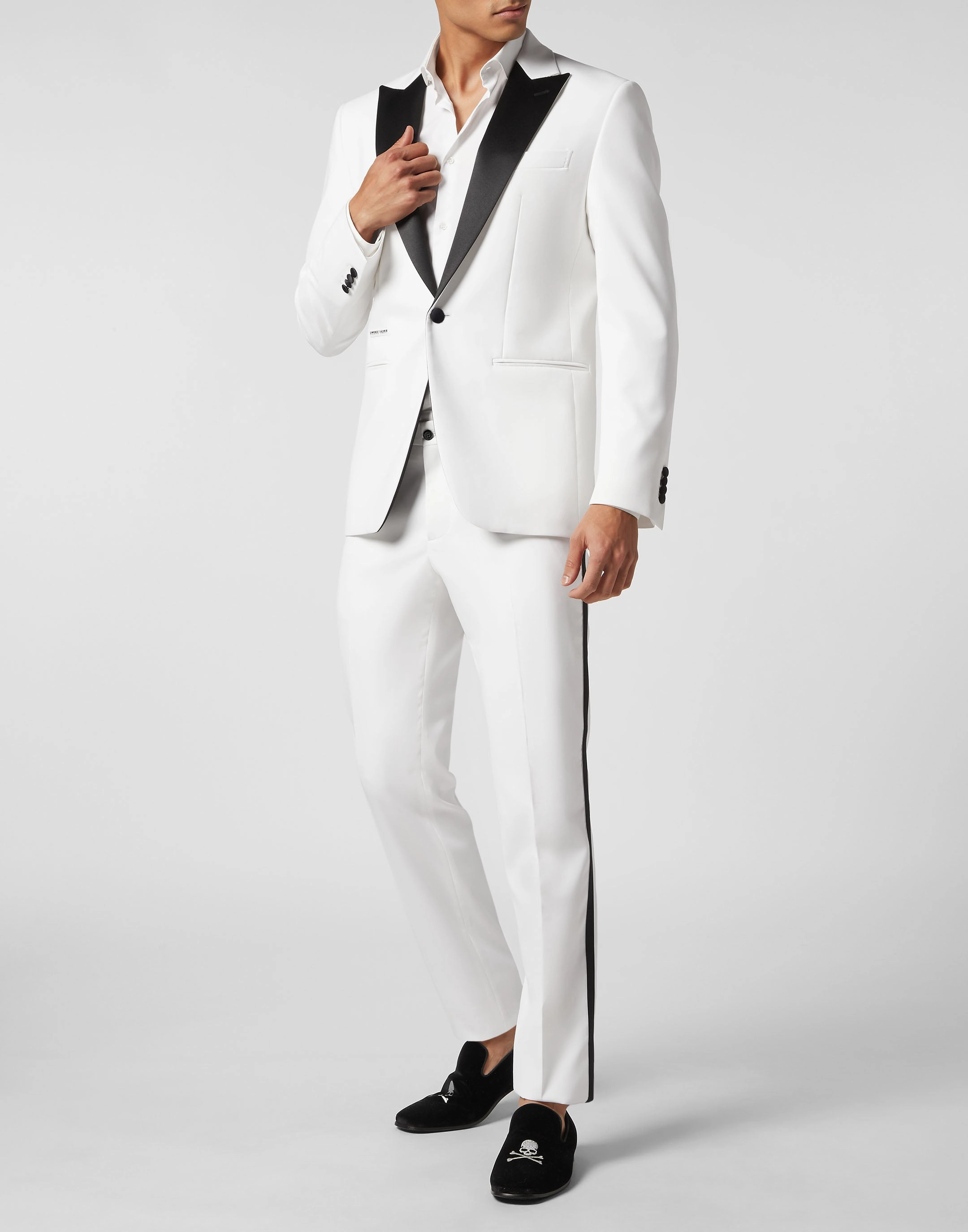 Wool &amp; Satin Suit 2 pcs: Blazer / Trousers