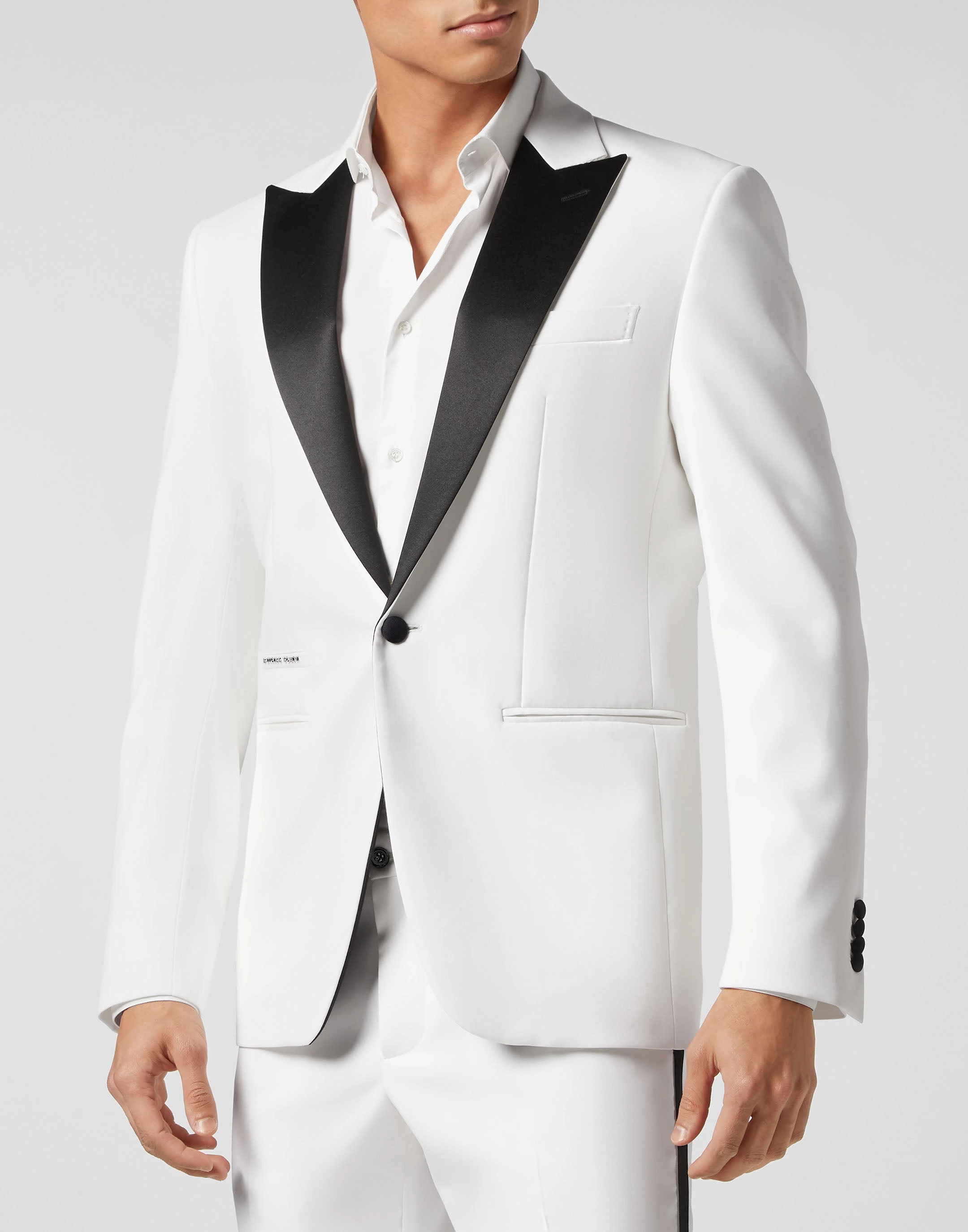 Wool &amp; Satin Suit 2 pcs: Blazer / Trousers