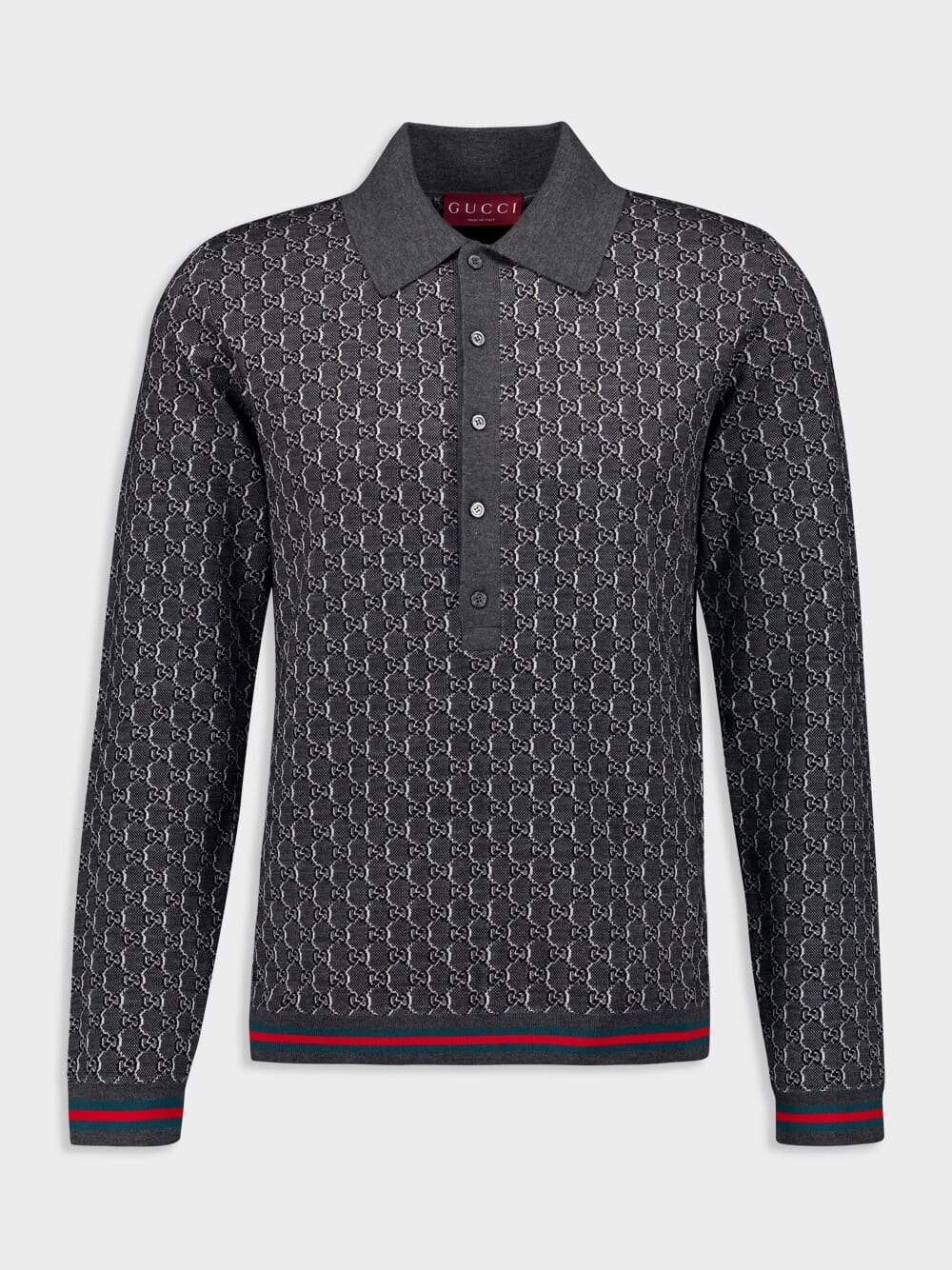 Wool and Silk GG Polo Shirt Tops Mens - men's t-shirts outlet