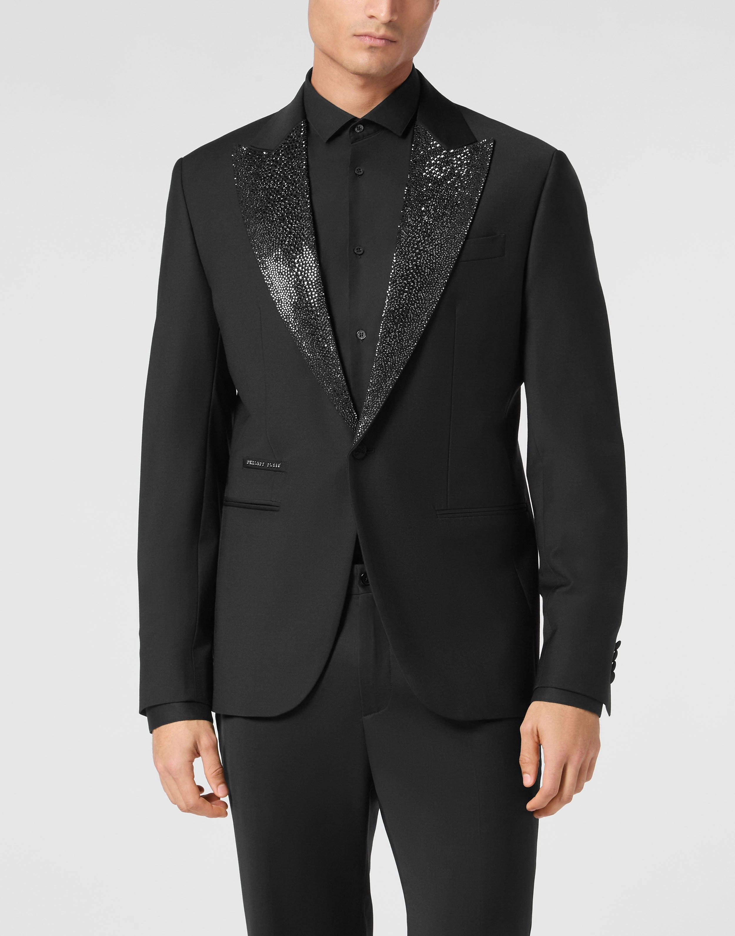 Wool Blazer LS Strass Rever