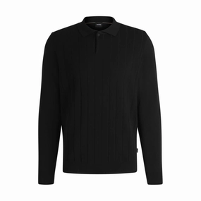 Wool polo sweater with knitted stripes turtleneck sweaters sale