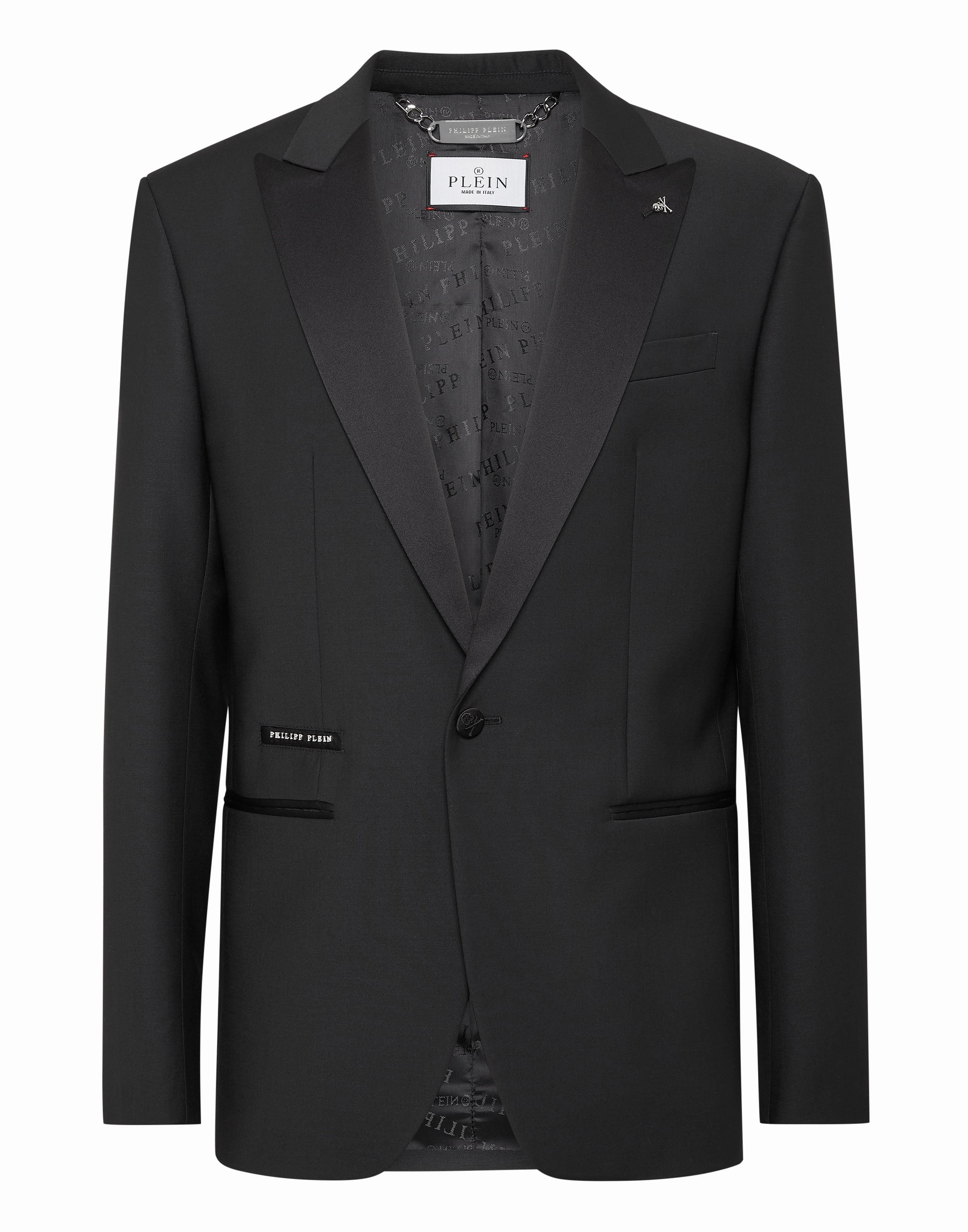 Wool Printed Blazer Skull