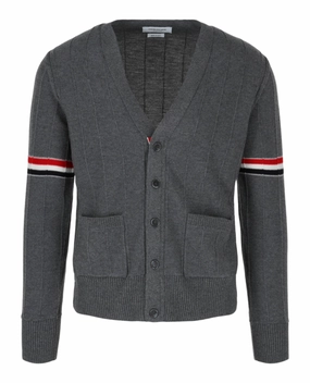 Wool Relaxed V-Neck Armband Cardigan chunky knit discount