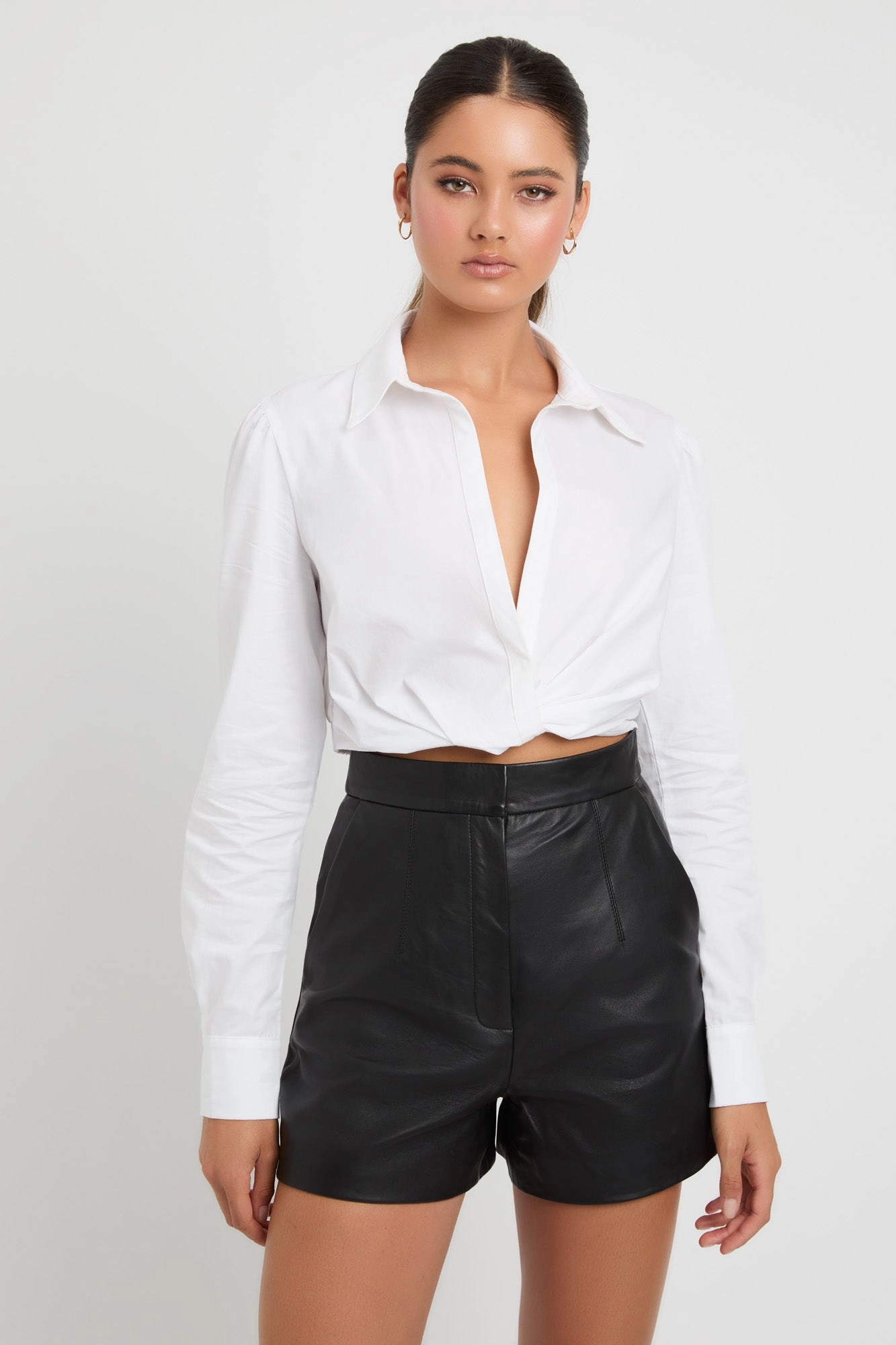 Wren Leather Short womens chinos discount