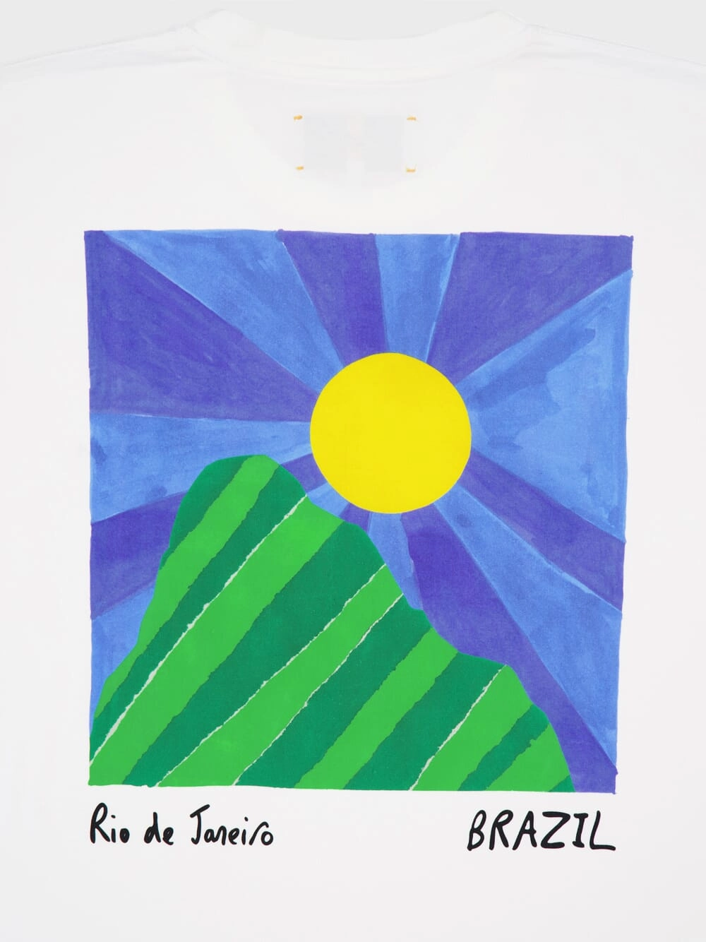 x John Booth Blue Rosa Cotton T-Shirt