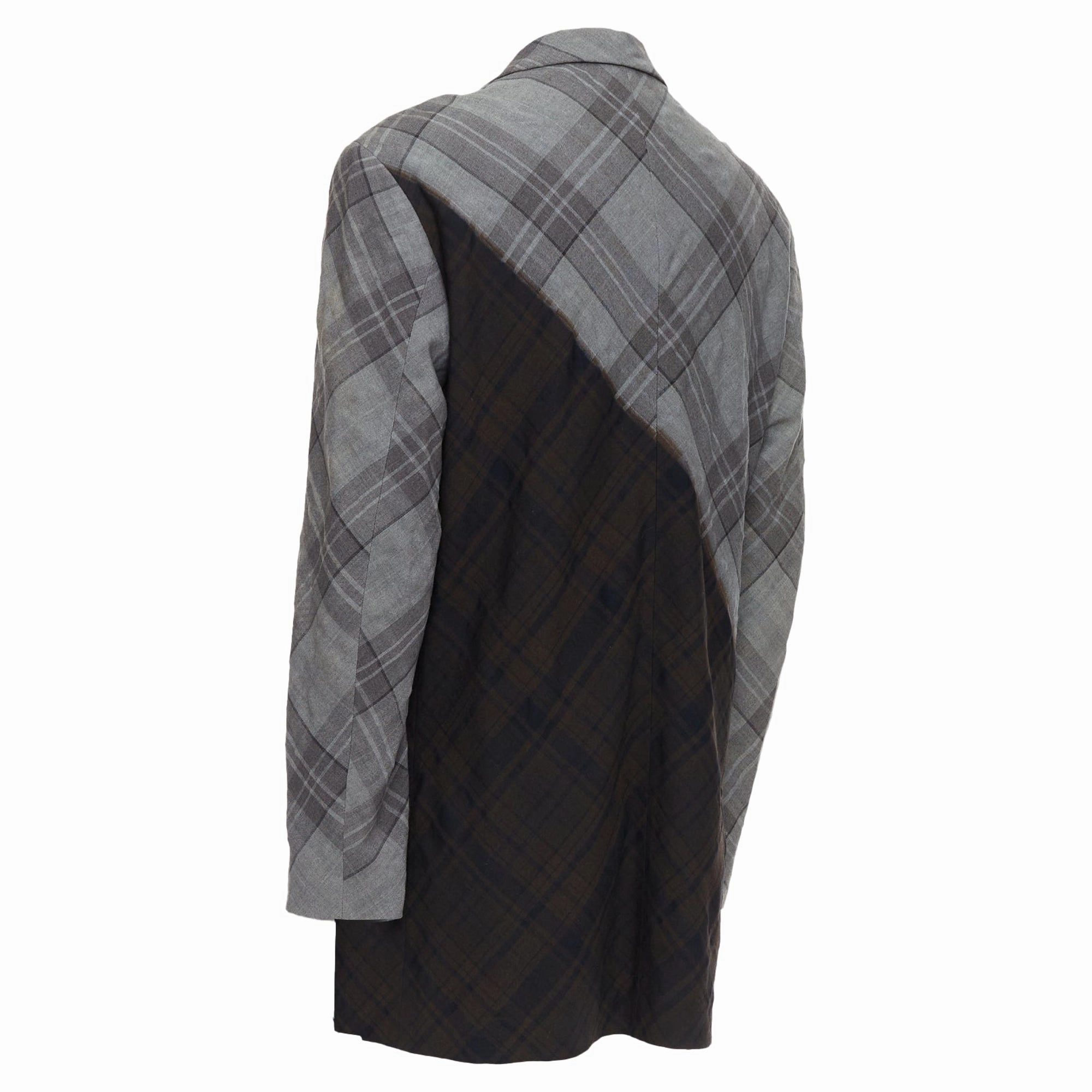 Yohji Yamamoto Gradient Check Print Blazer