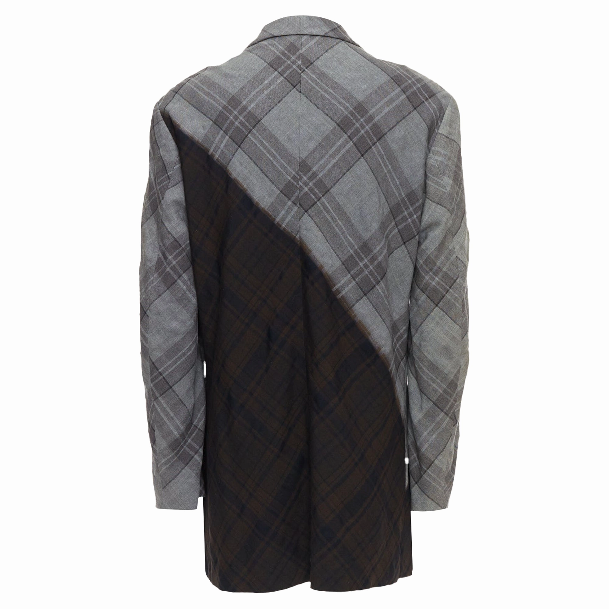 Yohji Yamamoto Gradient Check Print Blazer