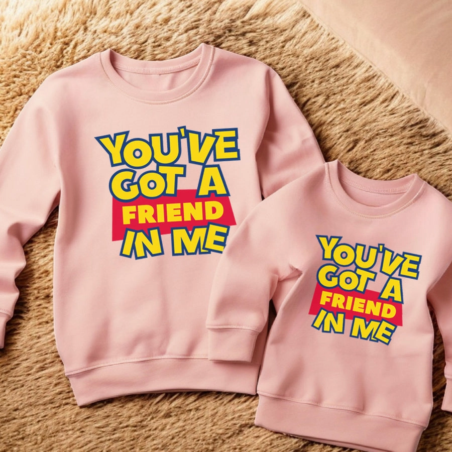 You've Got A Friend In Me Matching Pink Sweatshirts Holiday Collection - holiday outfits clearance