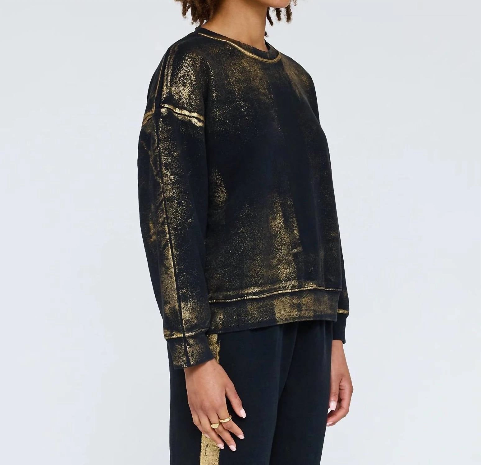 Yves Sweatshirt In Black Gold
