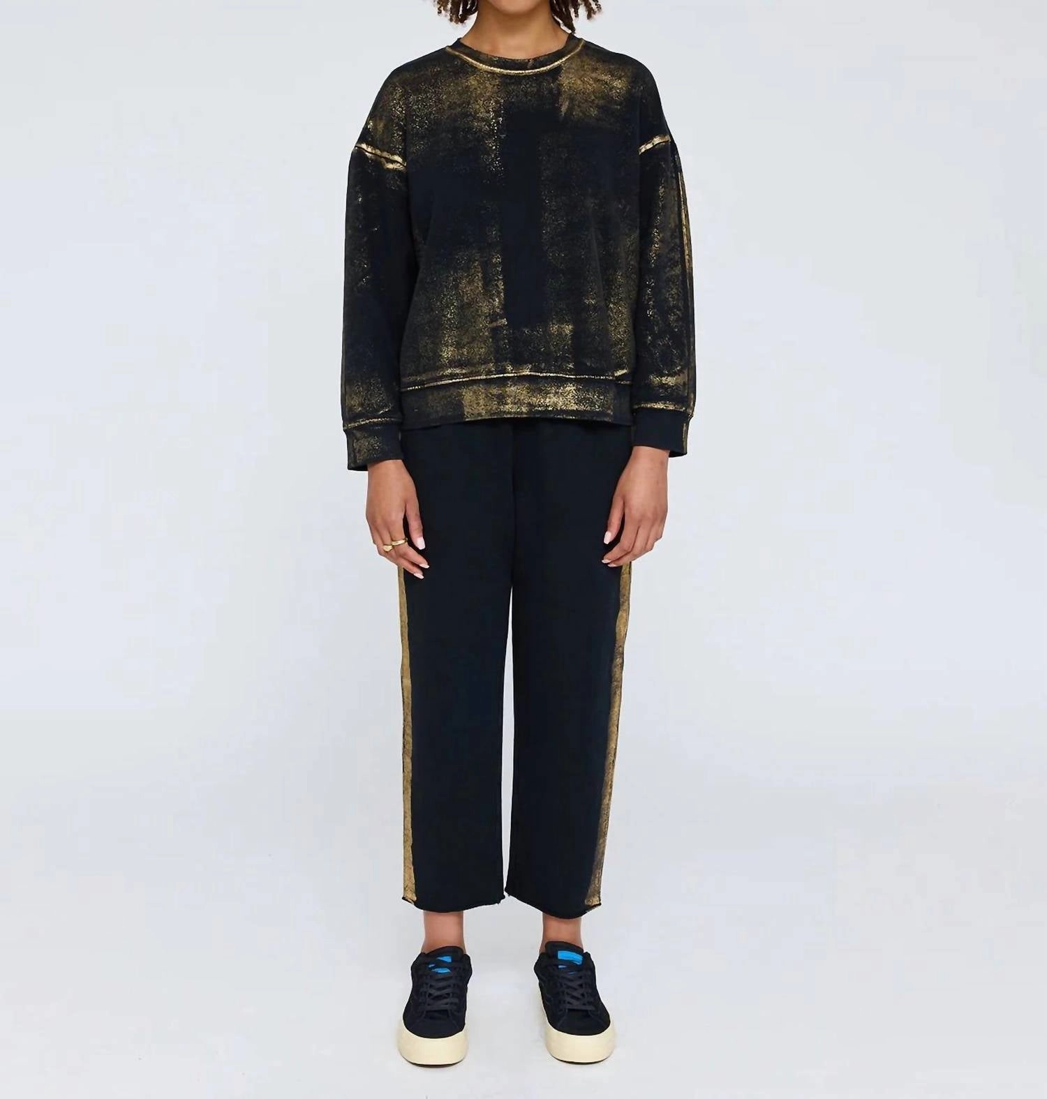 Yves Sweatshirt In Black Gold
