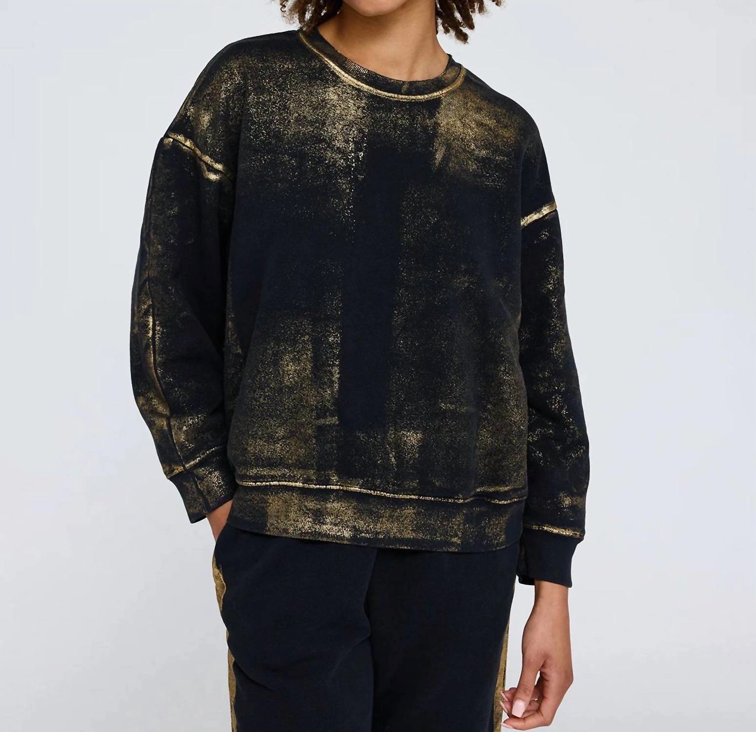 Yves Sweatshirt In Black Gold