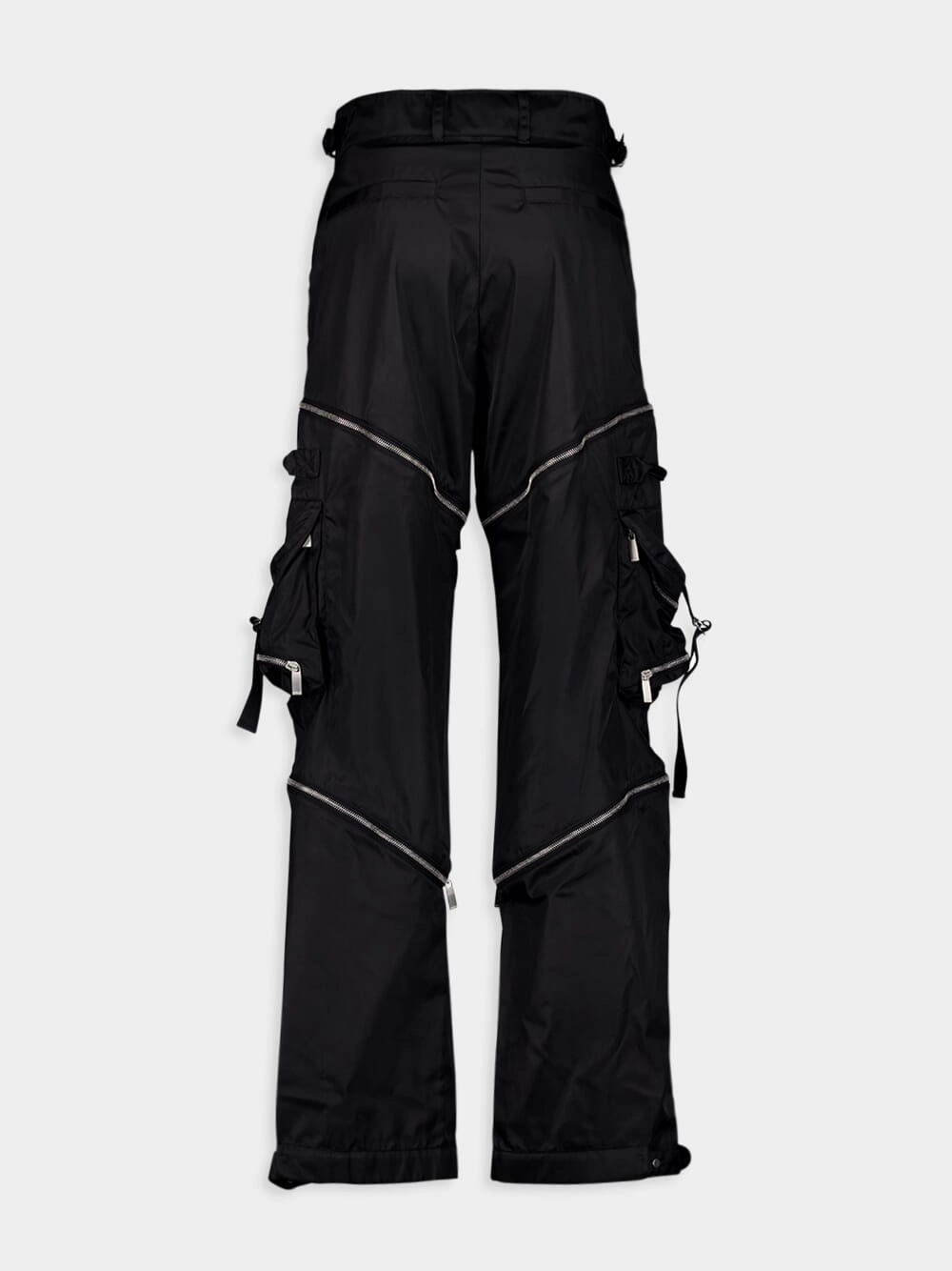Zip Mid-Rise Cargo Pants