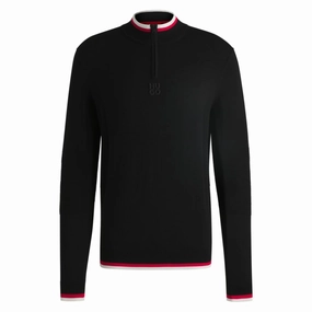 Zip-neck sweater with contrast tipping turtleneck sweaters sale
